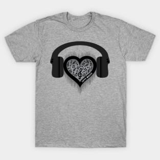 Love Music rhythm heart beat T-Shirt